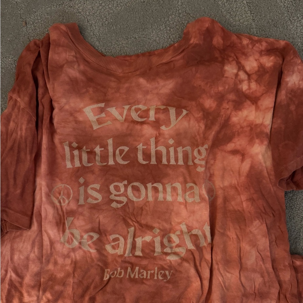 Tie-Dye Graphic Tee. Barely worn. Beetles. Bob Marley.